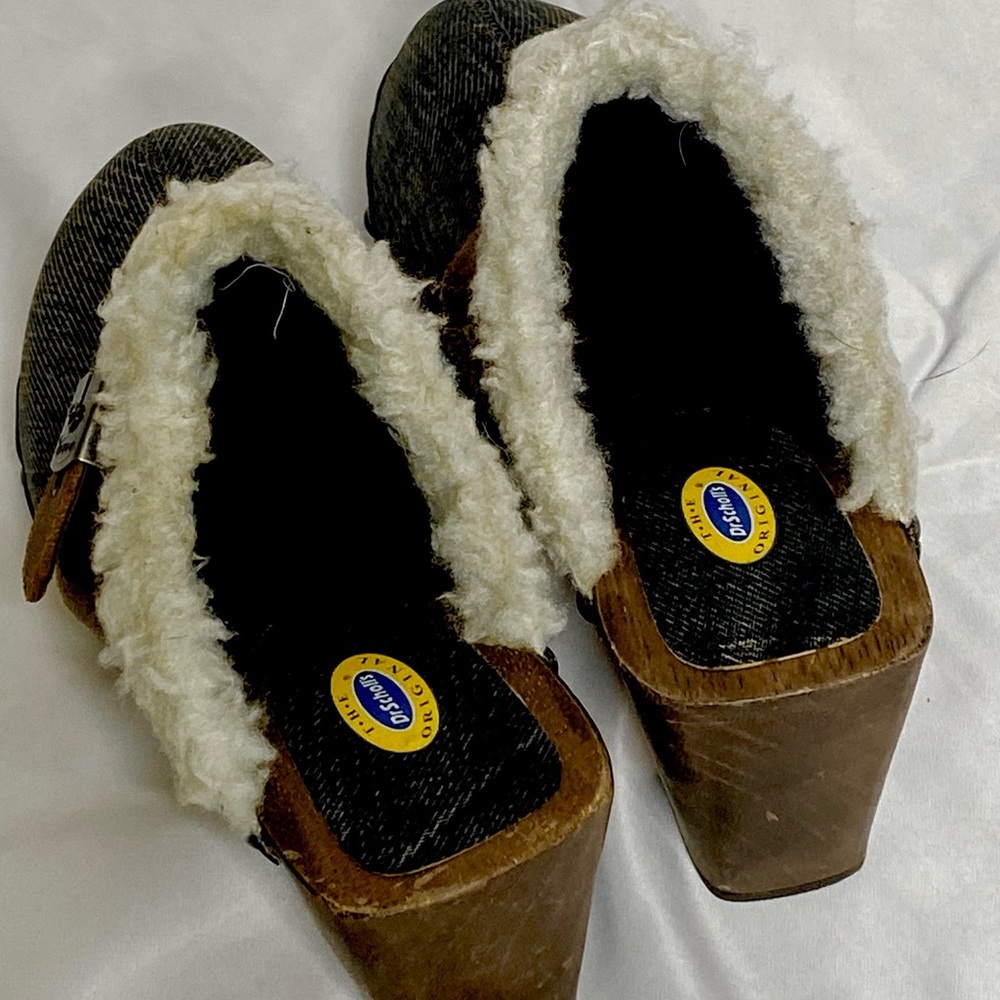 🆕 Dr. Scholl's Denim Fleece-trimmed Clog - Picture 5 of 7
